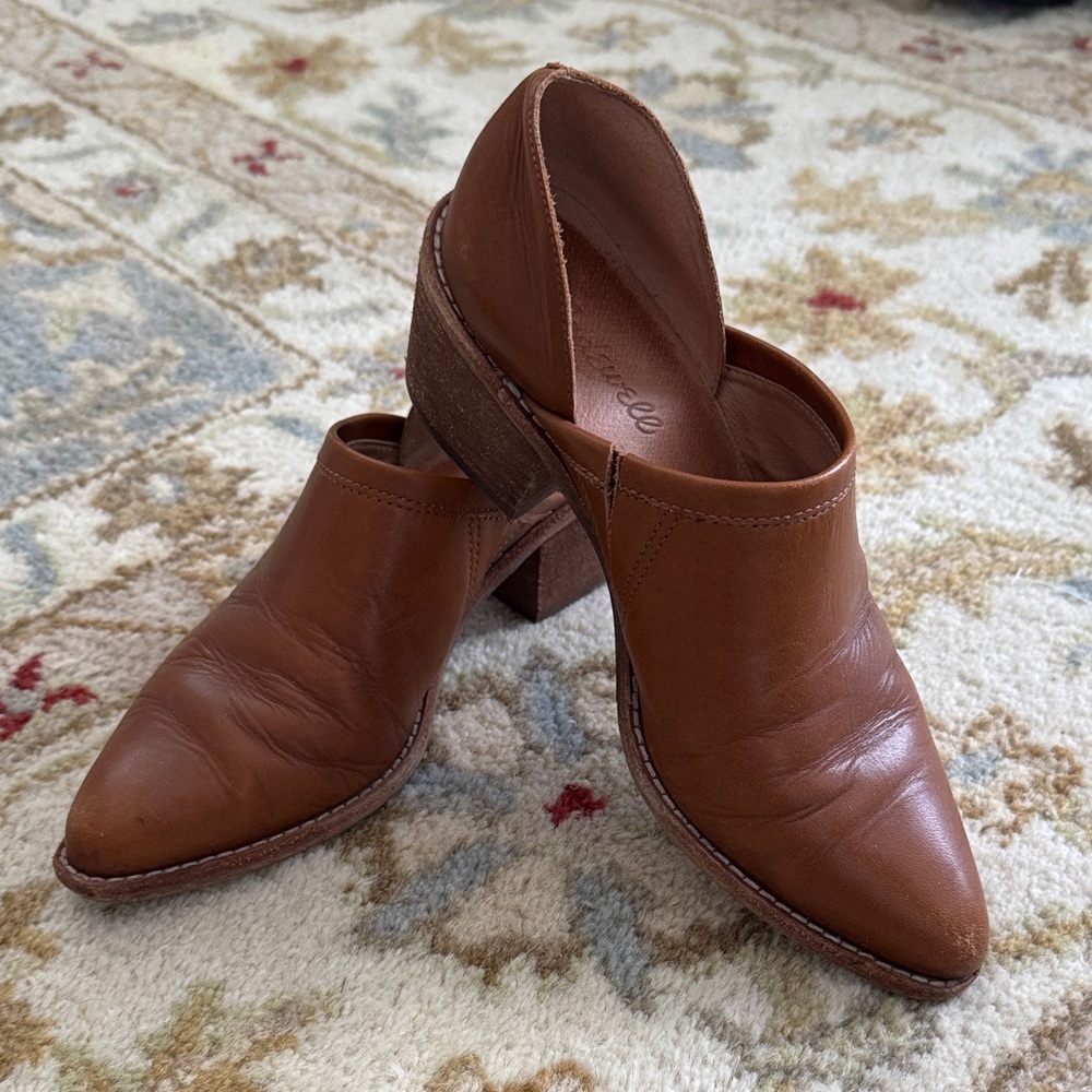 Madewell Brown Leather Booties Size 6